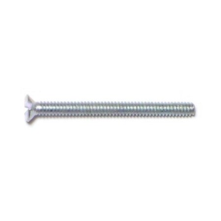 Midwest Fastener #5-40 x 1-1/4 in Slotted Flat Machine Screw, Zinc Plated Steel, 60 PK 62146